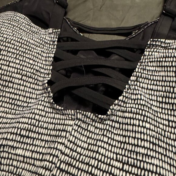 Plus Size One Piece Black & White Swimsuit - Picture 3 of 5